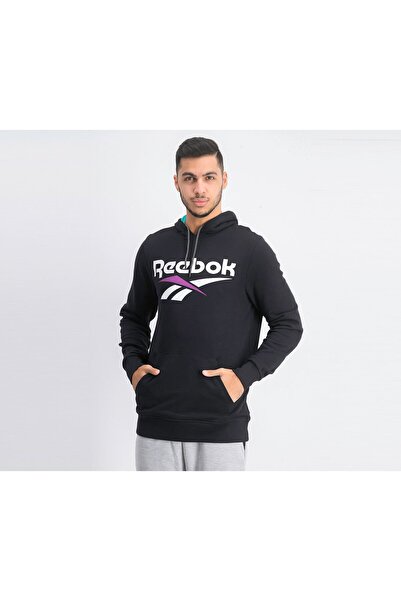 Reebok Mens Classics Vector Hoodie Sweater, Black