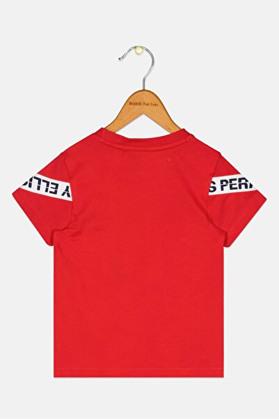 Perry Ellis Kids Boy Brand Logo Short Sleeve T-Shirt, Red