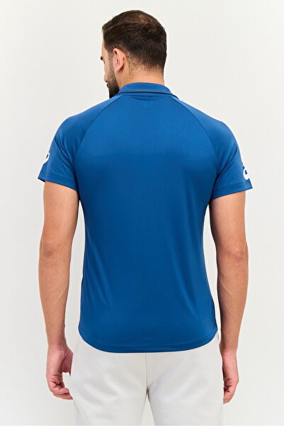 Asics Men Sportswear Fit Short Sleeve Training Polo Shirt, Teal Blue