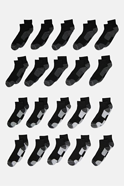 U.S. Polo Assn. Men 20 Pair Brand Logo Ultra Light Quarter Socks, Multicolor