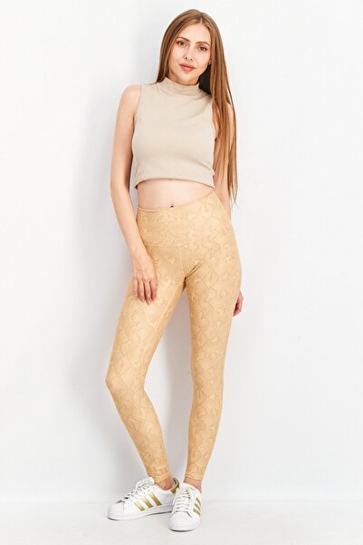 Electric Yoga Women Sportswear Fit Python Leggings, Nude