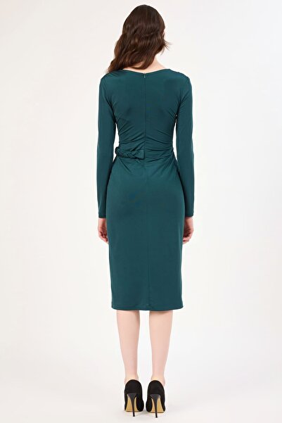 FEVER Örgü bant detaylı likralı örme elbise