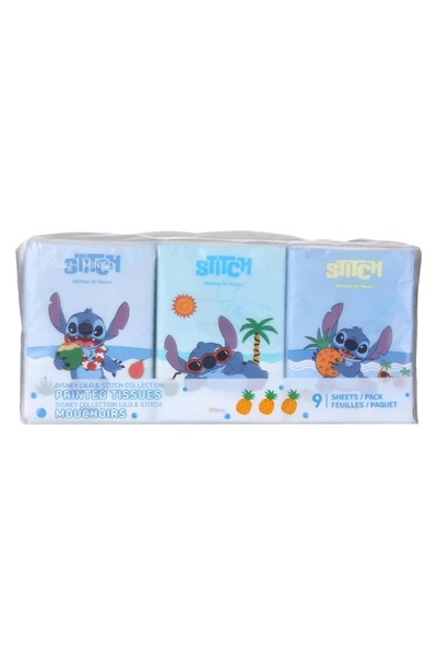 Disney Lilo & Stitch Lisanslı Baskılı Mendiller 9Yp. (9 Paket)