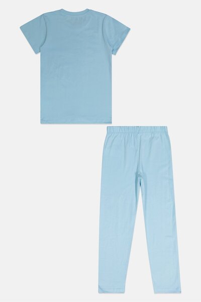 PEANUTS Toddlers Girl 2 Pieces Graphic Print Pajama Set, Light Blue