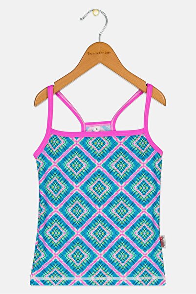 Coega Sunwear Kids Girl Allover Print Sleeveless Rash Guard, Multicolor