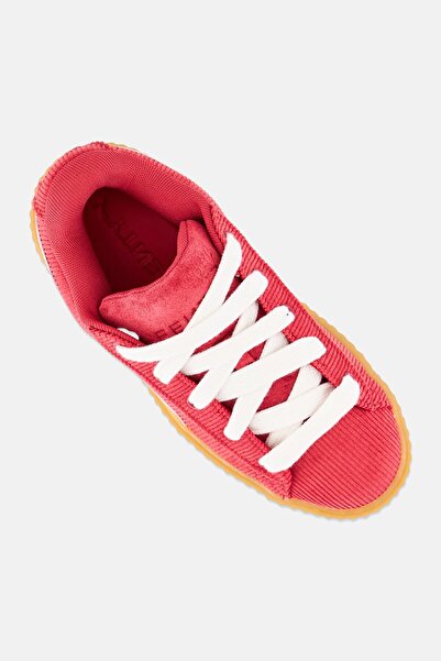 Puma x Fenty Kids Boy Creeper Phatty Corduroy Lace Up Outdoor Shoes, Red