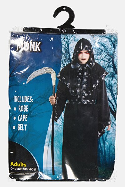 Chamdol زي الراهب للبالغين في الهالوين، أسود