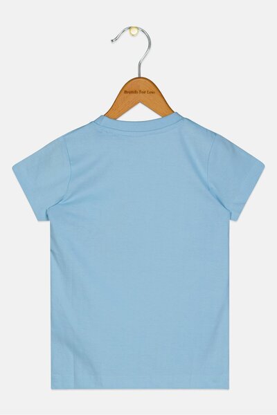 PEANUTS Kids Girl Graphic Short Sleeve T-shirt, Light Blue