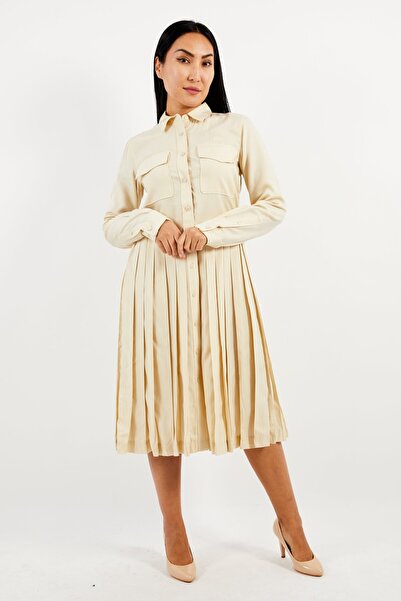 Lacoste Women Embroidered Logo dress, Light Beige