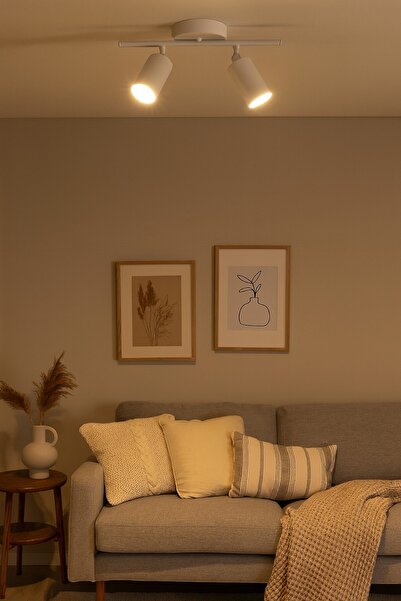 LEGACY Spoti 2'Li Beyaz Renk (GÜN IŞIĞI) Modern Tasarım Cafe - Mutfak - Banyo Spot Ledli Sıralı Avize