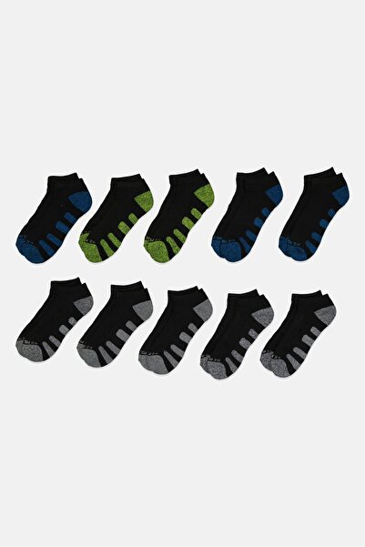 U.S. Polo Assn. Men 10 Pairs Brand Logo Low Cut Socks, Multicolor