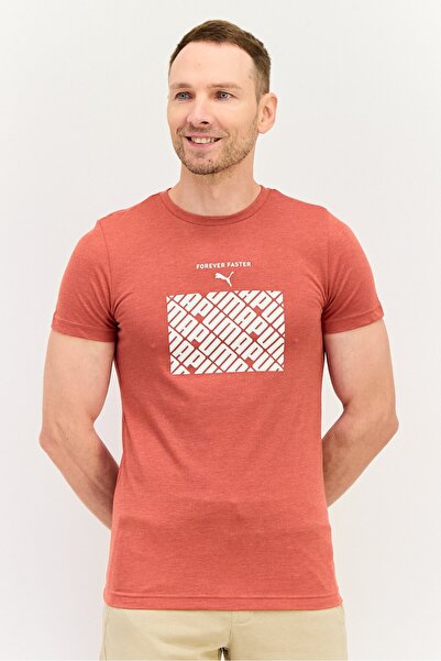 Puma Men Slim Fit Short Sleeve Outdoor T-Shirt, Brown