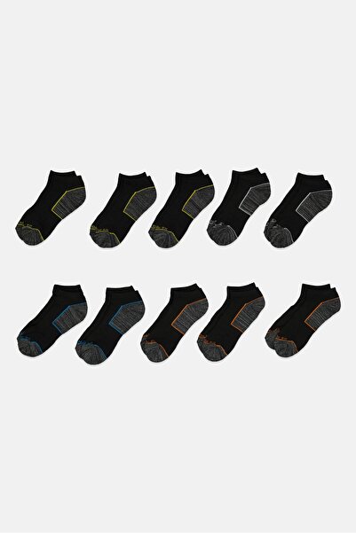 U.S. Polo Assn. جوارب رجالية منخفضة القطع بشعار العلامة التجارية، 10 أزواج، متعددة الألوان