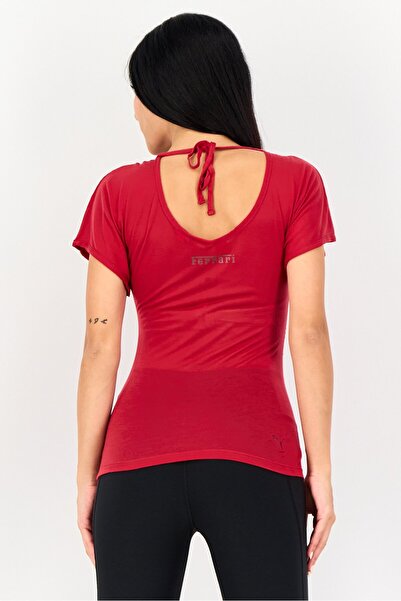 Puma Scuderia Ferrari x Women Sportswear Fit Short Sleeve Outdoor Top, Red