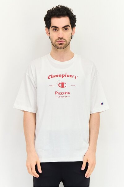 Champion Men Sportswear Fit Short Sleeve Outdoor T-Shirt, White