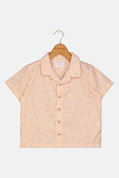 Gingersnaps Toddlers Boy Regular Fit Floral Short Sleeves Shirt, Multicolor