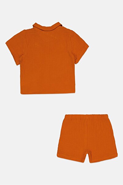 English Laundry Toddlers Boy 2 Piece Solid Top And Shorts Set, Rust