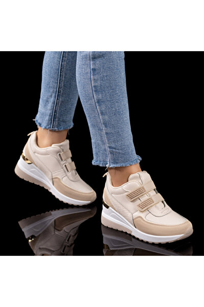 Modlet.ro Sneakerși bej pentru femei cu strasuri MOD09594