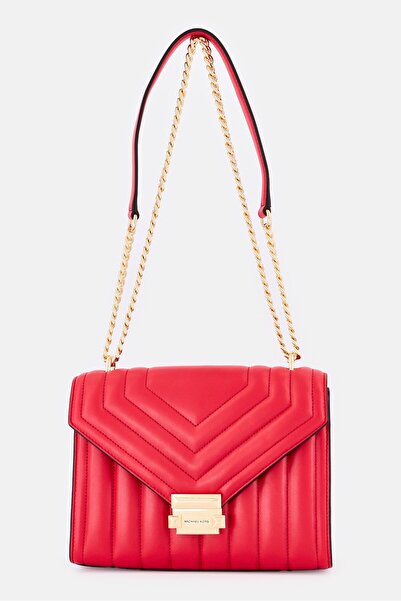 Michael Kors Women Brand Logo Shoulder Bag, Red