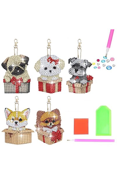 choice2 YSK172 12/6/5 Piece/set DIY Faux Diamond Painting Art Keychain Kit Ha...