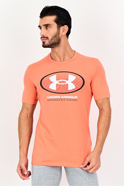 Under Armour Men Loose Fit Short Sleeve Outdoor T-Shirt, Coral