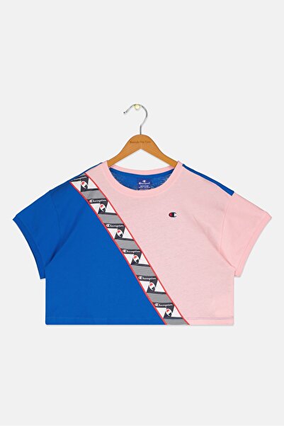 Champion Kids Girl Brand Logo Short Sleeve Outdoor T-Shirt, Multicolor