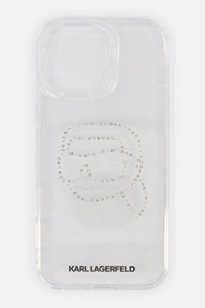 Karl Lagerfeld iPhone 16 Pro Max Metallic Protective Case, Transparent