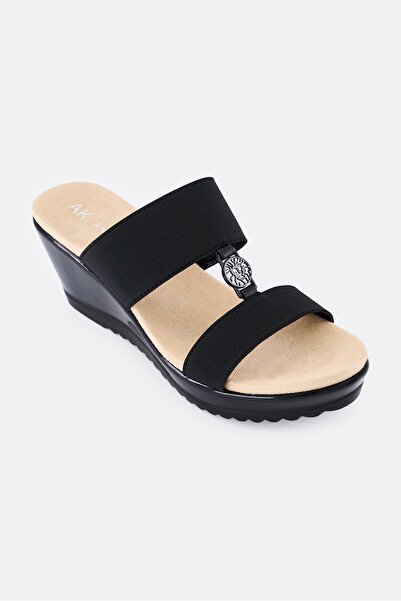 Anne Klein Women Slip On Sandals, Black