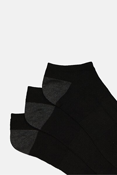 SKECHERS Men 3 Pairs Brand Logo Ankle Socks, Black