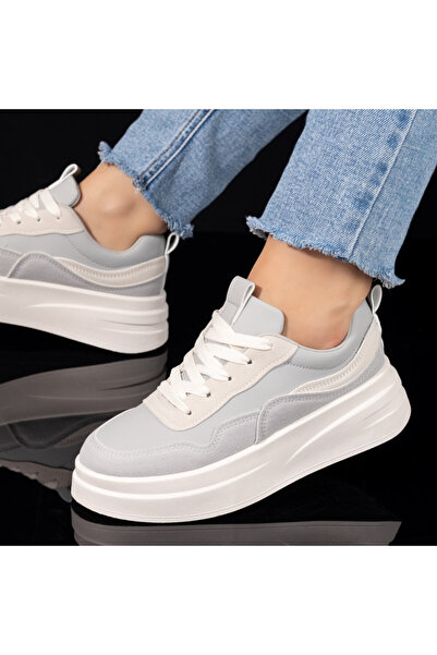 Modlet.ro Women's grey thick-sole sports shoes MOD09908