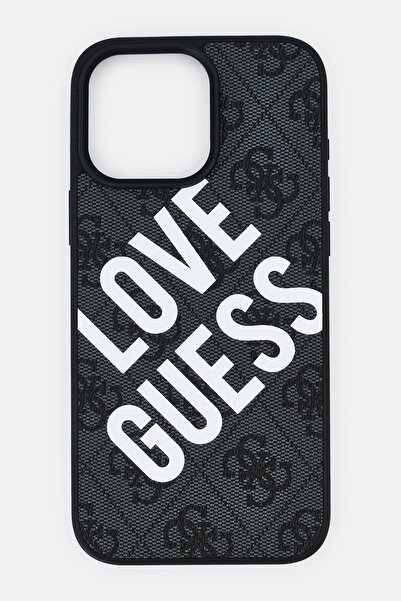 Guess iPhone 16 Pro Max Brand Logo Protective Case, Black