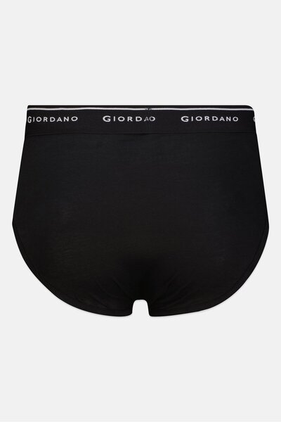 Giordano ملابس داخلية رجالية بشعار العلامة التجارية، قطعتين، لون أسود