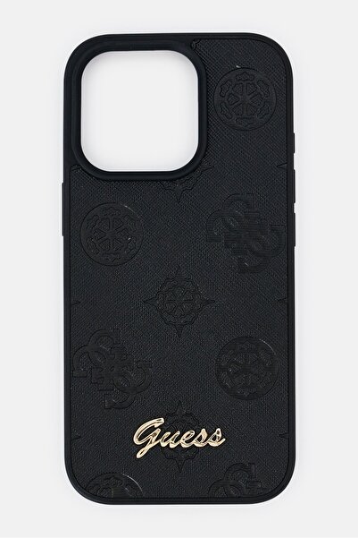 Guess iPhone 16 Pro Metal Logo Protective Case, Black