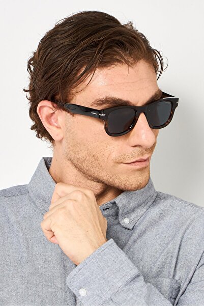 Carrera Men 20676608650IR Square Sunglasses, Black