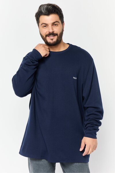 Polo Ralph Lauren Men Crew Neck Embroidered Logo Long Sleeves Sweatshirt, Navy