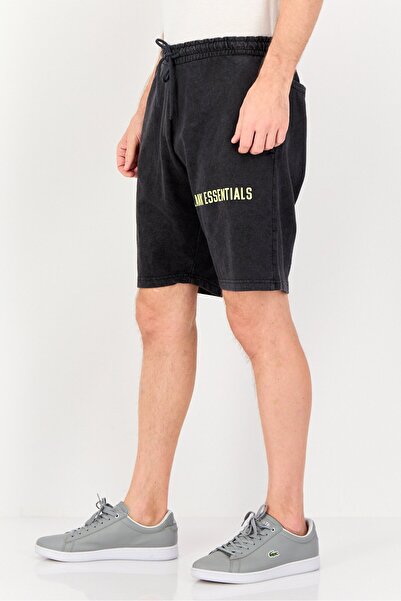 BLANK ESSENTIALS Men Brand Logo Basic Shorts, Grey