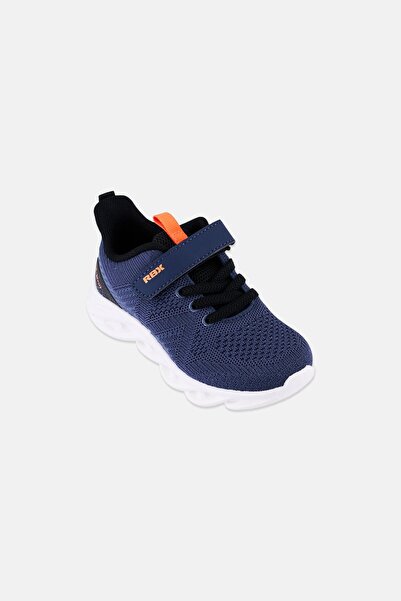 RBX حذاء جري بإغلاق فيلكرو للأولاد الصغار، أزرق داكن