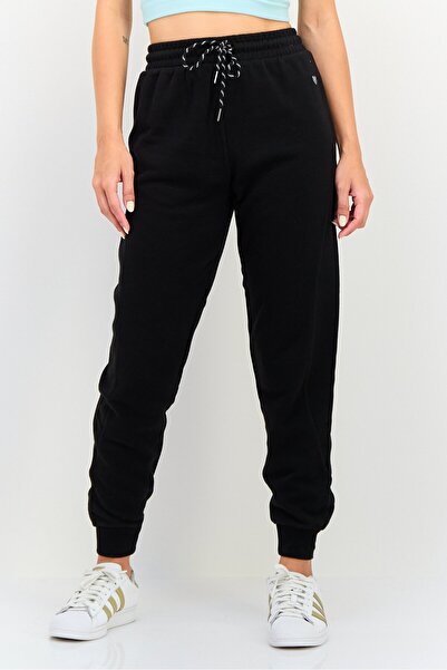 Forever 21 Women Regular Fit Plain Jogger Pants, Black