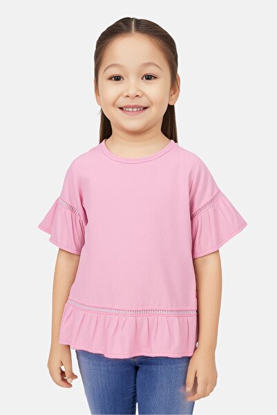 Levi's Toddlers Girl Plain Short Sleeves Top, Pink