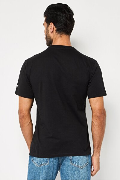 Replay Men Crew Neck Short Sleeve Graphic Print T-Shirt, Black