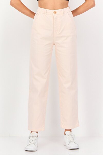 Reiko Women Regular Fit Solid Chino Pants, Pink