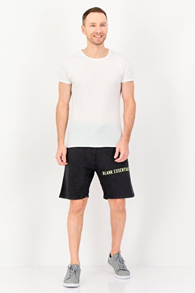 BLANK ESSENTIALS Men Brand Logo Basic Shorts, Grey