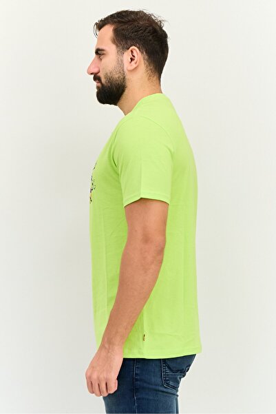 Levi's Men Crew Neck Short Sleeve Graphic Print T-Shirt, Lime Green