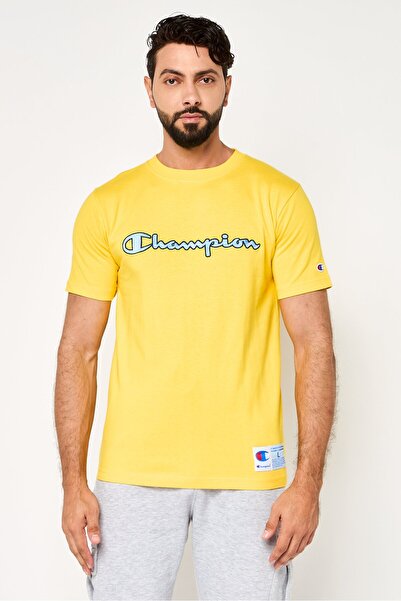 Champion Men Sportswear FIt Short Sleeve Outdoor T-Shirt, Yellow