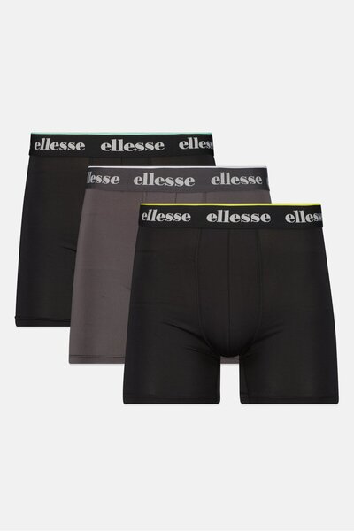 Ellesse Men 3 Pack Brand Logo Boxer Briefs, Multicolor