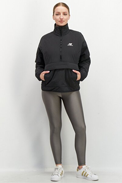 New Balance Women Oversized Fit Embroidered Logo Insulated Jackets, Dark Grey