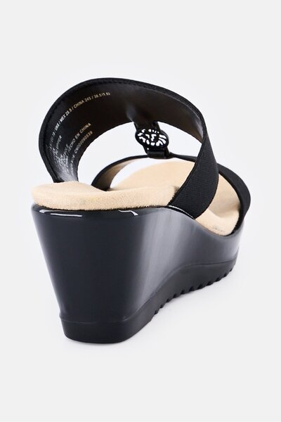 Anne Klein Women Slip On Sandals, Black