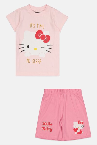 SANRIO Hello Kitty by Toddlers Girl 2 Pieces Graphic Print Top And Shorts Set, Pink