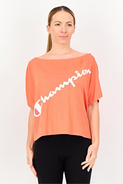 Champion Women Sportswear Fit Brand Logo Sleeveless Outdoor T-Shirt, Coral