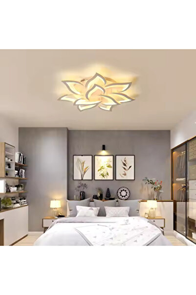 Alessandro DESIGN Candelabru LED cu telecomandă LOTUS 110W, 9 petale, lumină ...